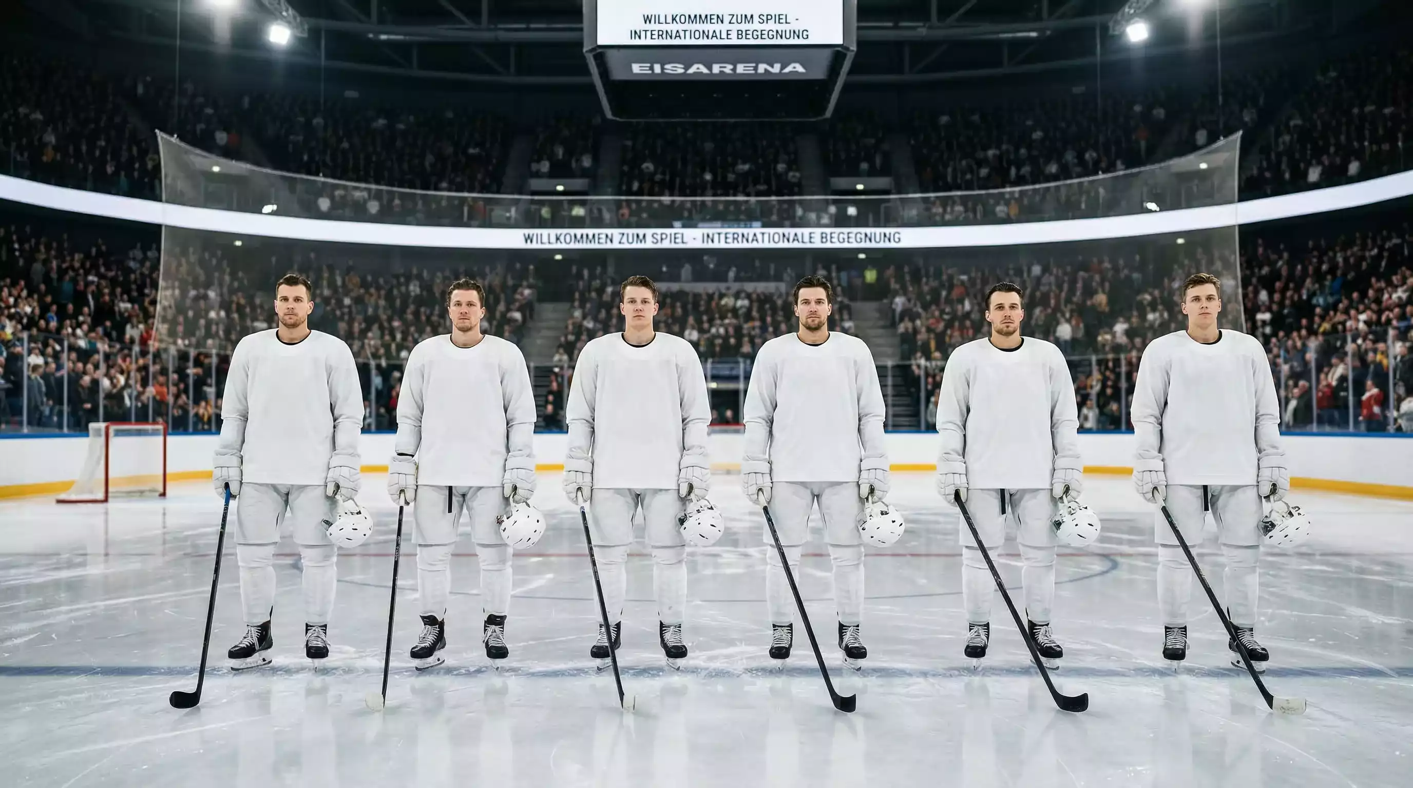 Olympia 2026 Eishockey: Nationalmannschaft im Trikot auf olympischem Eis in Milano Cortina